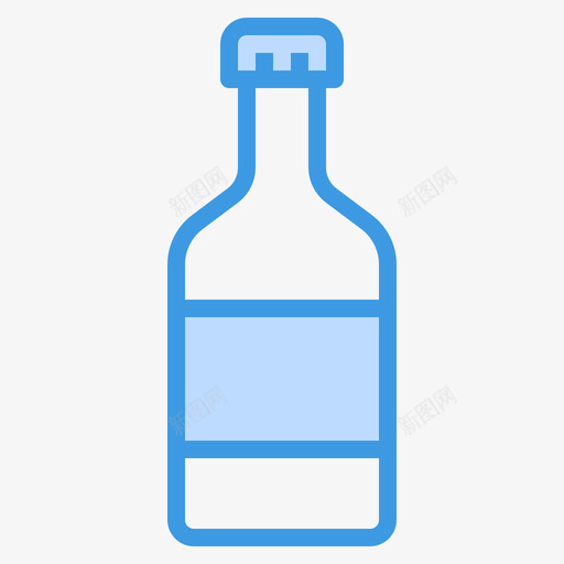 啤酒瓶瓶子和容器5蓝色图标svg_新图网 https://ixintu.com 啤酒瓶 瓶子和容器5 蓝色