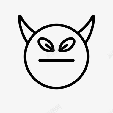 恶魔卡通表情符号图标图标