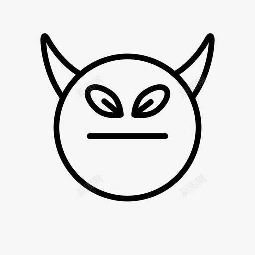 恶魔卡通表情符号图标svg_新图网 https://ixintu.com 卡通 恶魔 恶魔表情符号1行 疯狂 表情符号