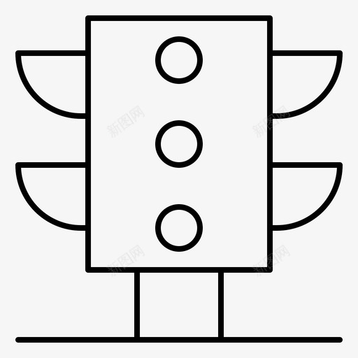 灯光地图交通图标svg_新图网 https://ixintu.com 交通 地图 旅行 灯光 红绿灯