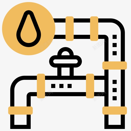 管道石油工业13黄影图标svg_新图网 https://ixintu.com 石油工业 管道 黄影