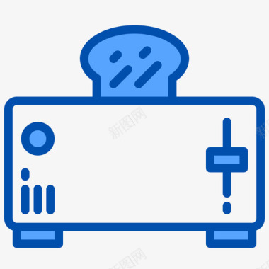 烤面包机电器9蓝色图标图标