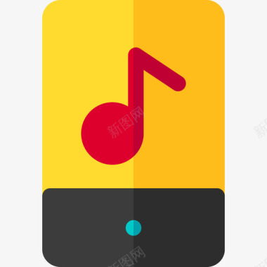 音乐应用程序音乐商店24平面图标图标