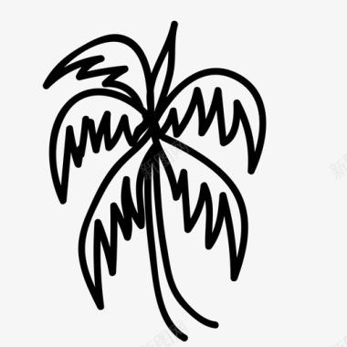 棕榈树植物热带图标图标