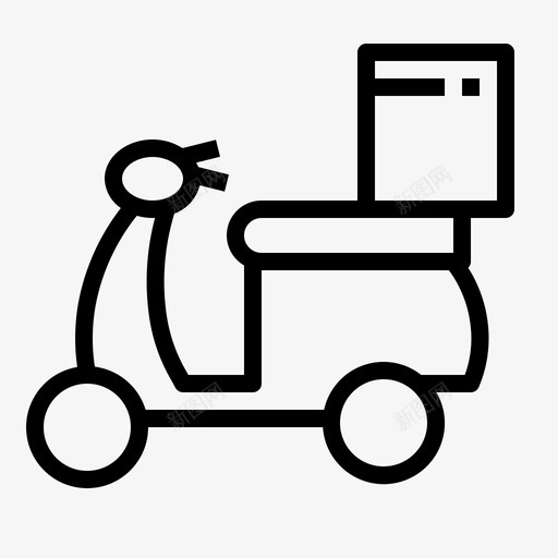 滑板车送货司机图标svg_新图网 https://ixintu.com 前进 司机 摩托车 滑板车 运输 送货 驾驶
