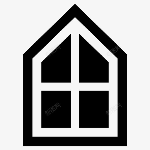 窗户家房子图标svg_新图网 https://ixintu.com 室内 家 房子 房间 窗户 风景