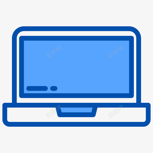 笔记本电脑家电9蓝色图标svg_新图网 https://ixintu.com 家电 电脑 笔记本 蓝色