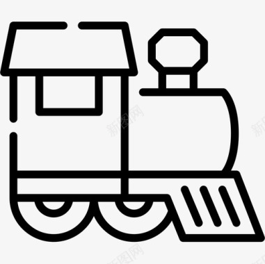 火车儿童玩具21线性图标图标
