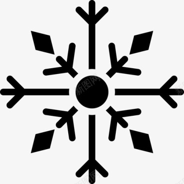 雪花天气200字形图标图标