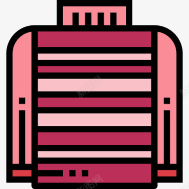 毛衣时髦14线性颜色图标图标