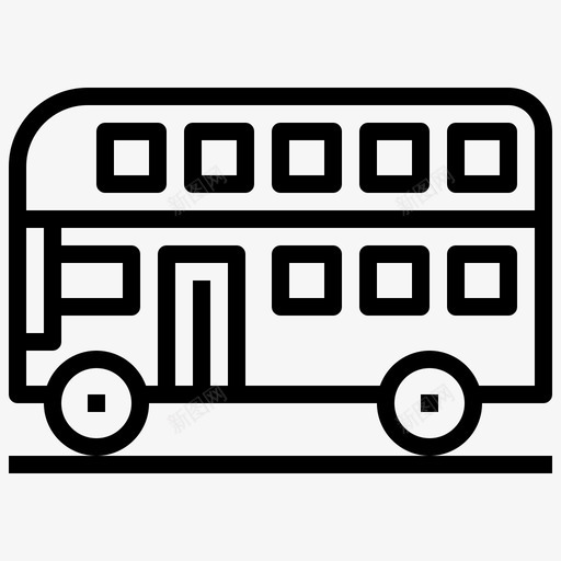 双层汽车公共汽车图标svg_新图网 https://ixintu.com 公共汽车 双层 大纲 汽车 车辆 运输