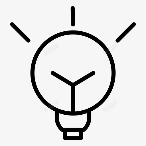 灯的灵感想法聪明图标svg_新图网 https://ixintu.com 商业 思考 想法 概要 灵感 聪明