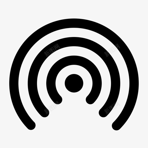 系链热点信号图标svg_新图网 https://ixintu.com wifi 信号 无线 热点 移动网络线路 系链