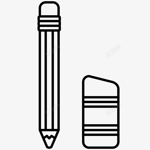 文具绘图橡皮擦图标svg_新图网 https://ixintu.com 书写 文具 橡皮 橡皮擦 绘图 铅笔