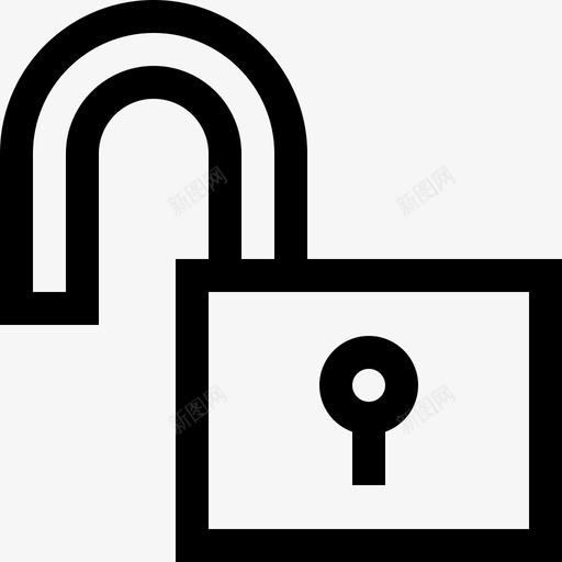 锁保护和安全13线性图标svg_新图网 https://ixintu.com 保护和安全13 线性 锁