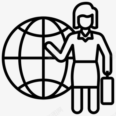 世界妇女大企业图标图标