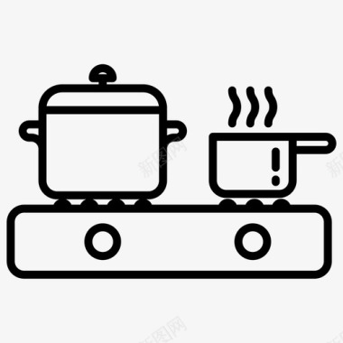 煤气炉炊具盘子图标图标