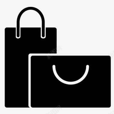 购物袋电子商务网店图标图标
