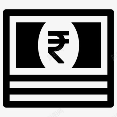卢比现金印度卢比图标图标