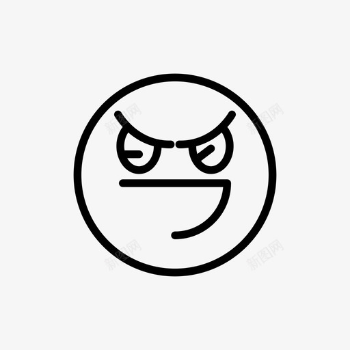 情绪化愤怒表情图标svg_新图网 https://ixintu.com 情绪 情绪化 愤怒 表情