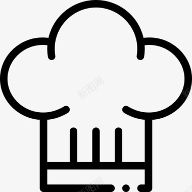 厨师帽74号餐厅线性图标图标
