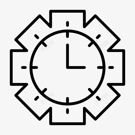 齿轮时间警报截止日期图标svg_新图网 https://ixintu.com 公司 工作时间 截止日期 警报 计时器 齿轮时间