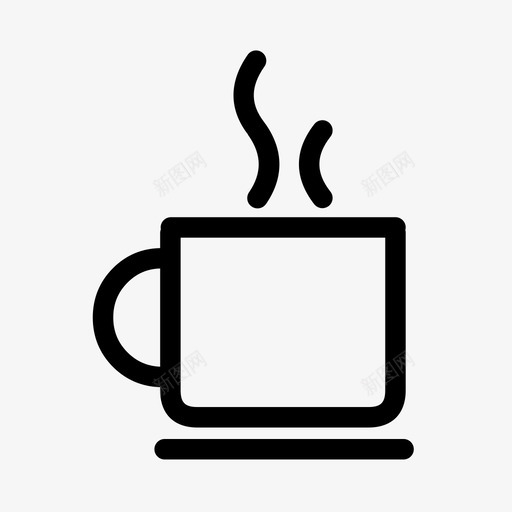 咖啡杯子玻璃杯图标svg_新图网 https://ixintu.com 咖啡 杯子 热饮 玻璃杯 细线 茶