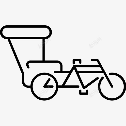 三轮车自行车新加坡图标svg_新图网 https://ixintu.com 三轮车 交通 新加坡 自行车