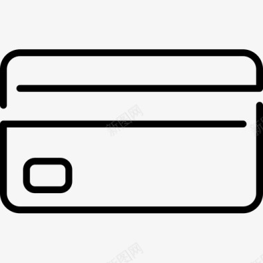 信用卡技术67线性图标图标