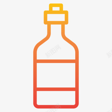 酒瓶瓶和容器2梯度图标图标