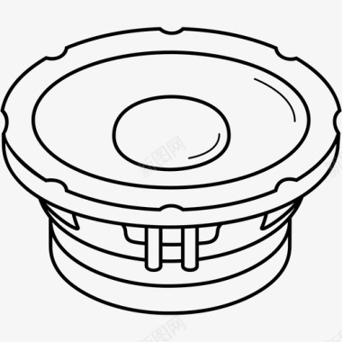 车载扬声器音频音响图标图标
