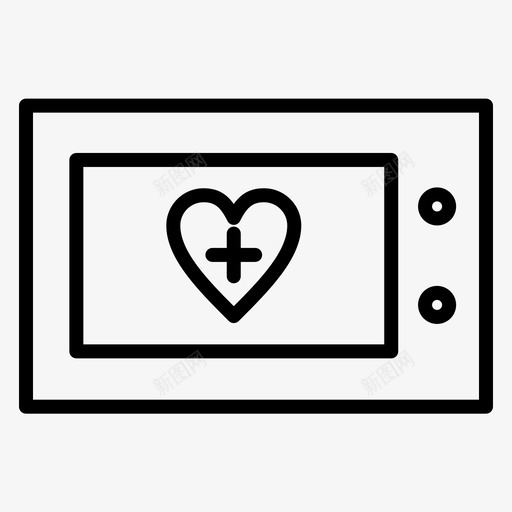 心脏医疗扫描仪图标svg_新图网 https://ixintu.com 医疗 常规 心脏 扫描仪 统计 集合