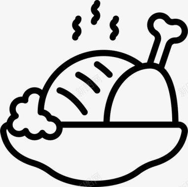 食物烧烤直系图标图标