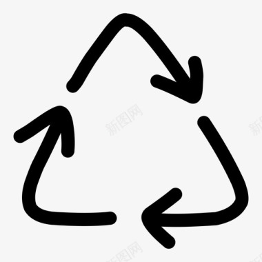 回收生态废物图标图标