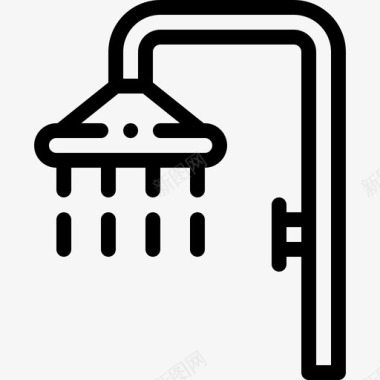 淋浴家具42线性图标图标