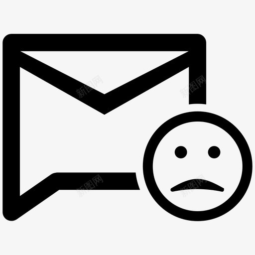 悲伤消息图标电子邮件表情符号svg_新图网 https://ixintu.com 反馈 图标 媒体 悲伤 消息 电子邮件 社交 符号 表情