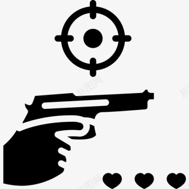 射击电脑游戏2填充图标图标