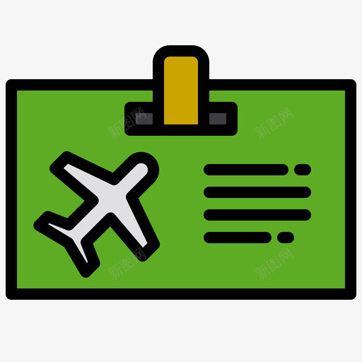 127号机场身份证直线颜色图标svg_新图网 https://ixintu.com 127号 机场 直线 身份证 颜色