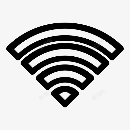 无线连接无线通信信号图标svg_新图网 https://ixintu.com 信号 无线 无线通信 连接