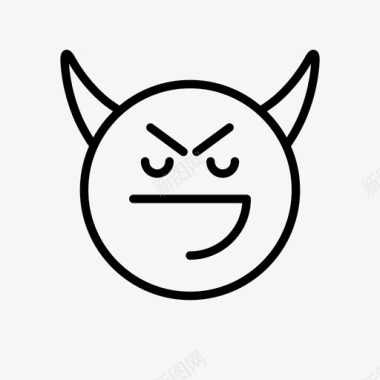 恶魔卡通表情符号图标图标