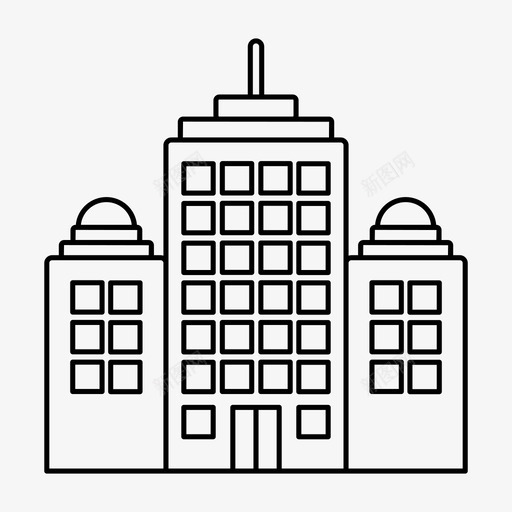 建筑酒店办公室图标svg_新图网 https://ixintu.com 办公室 建筑 摩天大楼 第一卷 酒店