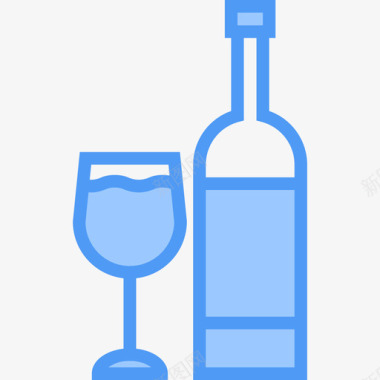 葡萄酒饮料21蓝色图标图标