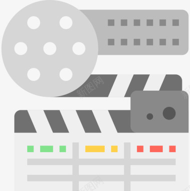 隔板电影工业5平板图标图标