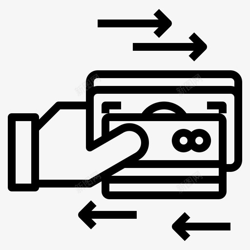 现金支付公司4直线图标svg_新图网 https://ixintu.com 公司 支付 现金 直线