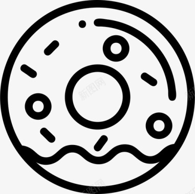 甜甜圈73号派对直系图标图标