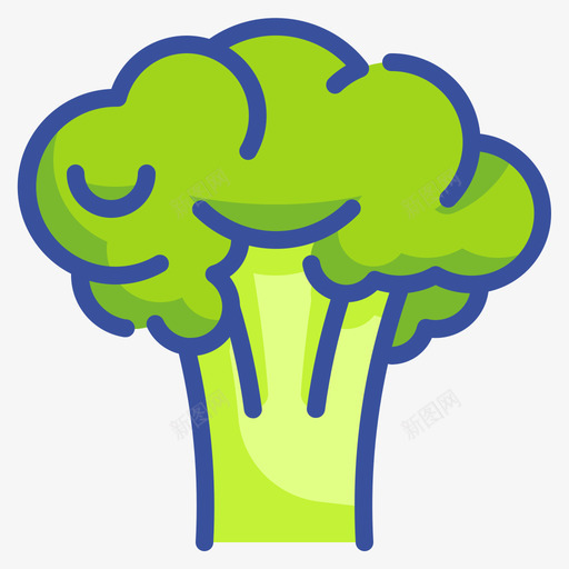 花椰菜水果和蔬菜48线形颜色图标svg_新图网 https://ixintu.com 水果 线形 花椰菜 蔬菜 颜色