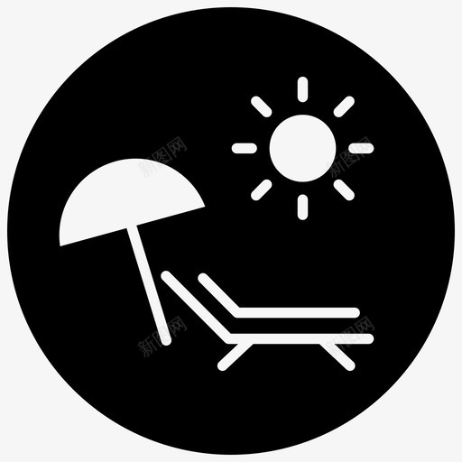 海滩休息室夏季图标svg_新图网 https://ixintu.com 休息室 你们 假期 填充 夏季 海滩 迷你 阳光 雨伞
