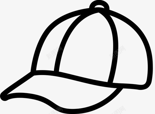 高尔夫球帽4直线型图标图标