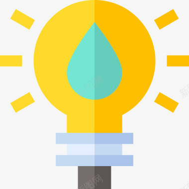 灯可持续能源29扁平图标图标