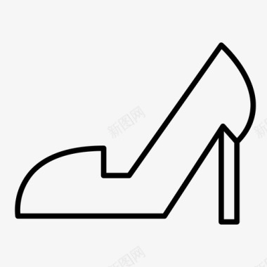 高跟鞋时尚女式图标图标